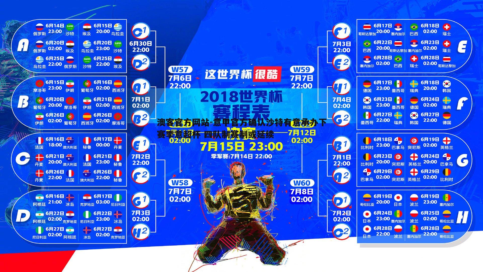 意甲官方确认沙特有意承办下赛季意超杯 四队制赛制或延续